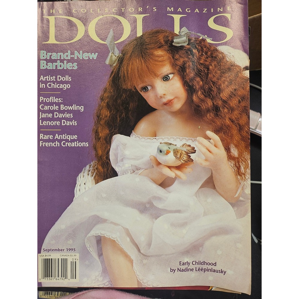 Dolls The Collector's Magazine September 1995 Barbies Artist Dolls Antique